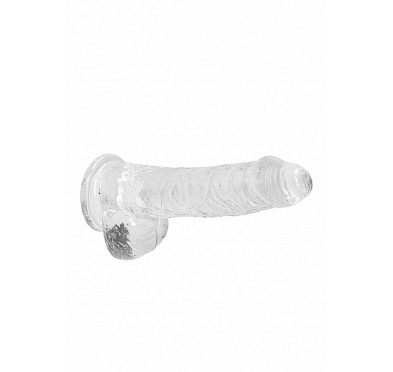 Mały przezroczysty penis dildo z przyssawką 17 cm